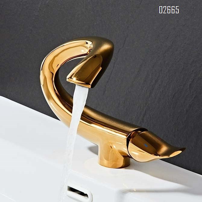 Creative all-Brass Gun gray bathroom basin faucet cold and hot wash basin bathroom cabinet wash basin wash and sanitary
