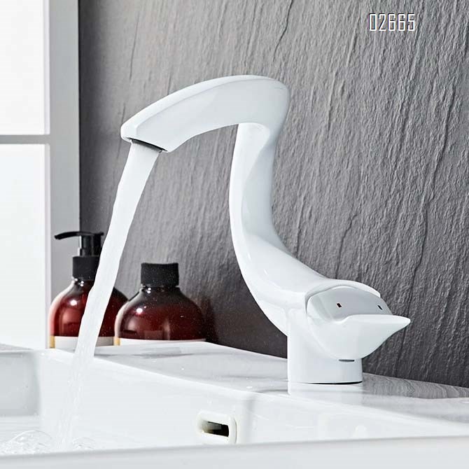 Creative all-Brass Gun gray bathroom basin faucet cold and hot wash basin bathroom cabinet wash basin wash and sanitary