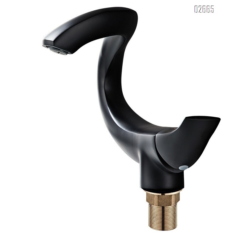 Creative all-Brass Gun gray bathroom basin faucet cold and hot wash basin bathroom cabinet wash basin wash and sanitary