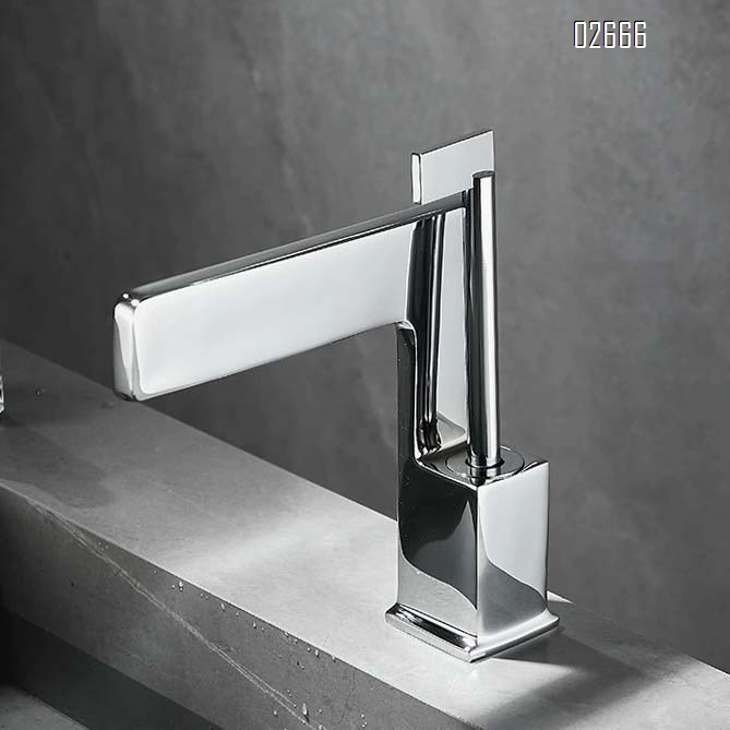 Brass waterfall basin for bathroom cold and hot water faucet single-hole creative wash basin for washing face and hands
