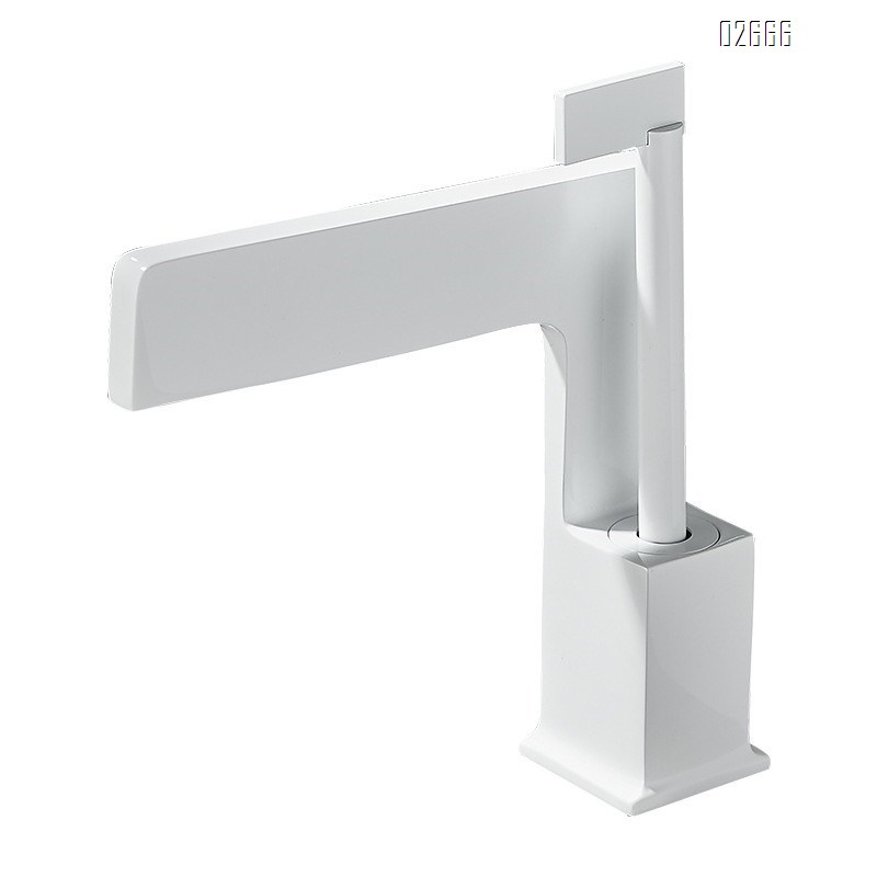 Brass waterfall basin for bathroom cold and hot water faucet single-hole creative wash basin for washing face and hands