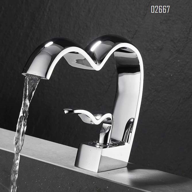 Bathroom vanity art cold and hot water faucet waterfall basin washstand all Brass under-sink basin bathroom wash basin