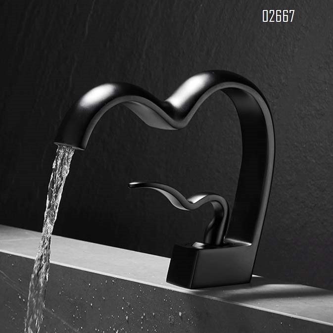 Bathroom vanity art cold and hot water faucet waterfall basin washstand all Brass under-sink basin bathroom wash basin
