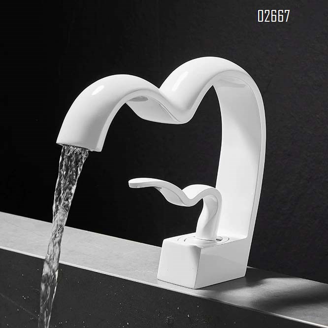Bathroom vanity art cold and hot water faucet waterfall basin washstand all Brass under-sink basin bathroom wash basin