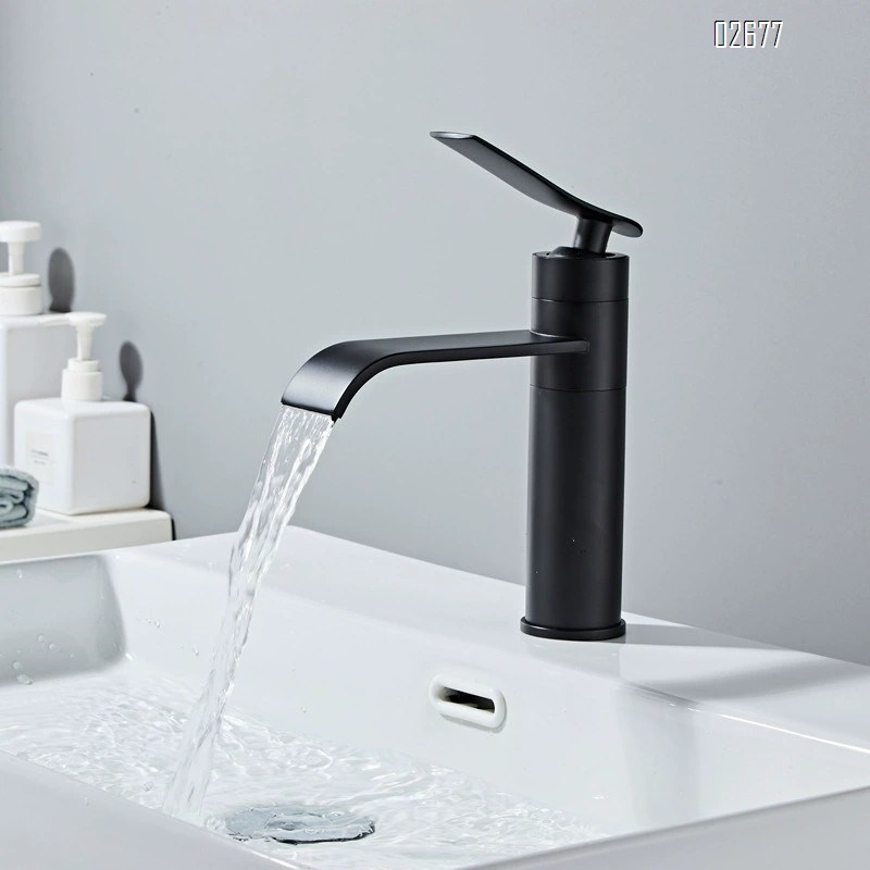 European style Brass faucet for bathroom wash basin cold and hot water wash basin faucet rotatable waterfall faucet