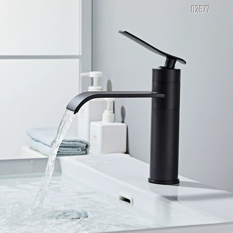 European style Brass faucet for bathroom wash basin cold and hot water wash basin faucet rotatable waterfall faucet