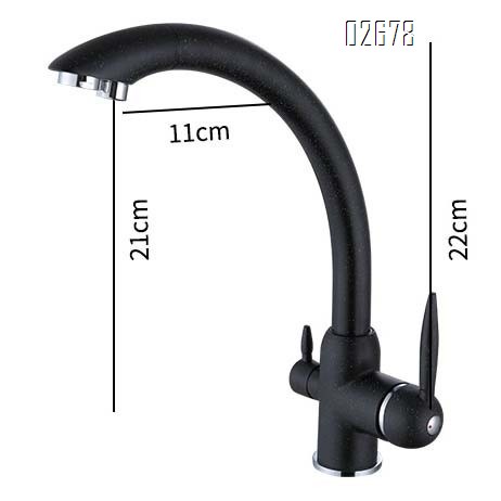 Brass kitchen water filter faucet three-in-one beige sink vegetable basin direct drinking pure water faucet