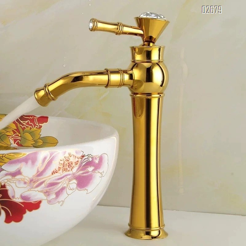 Brass electroplated faucet bathroom faucet wash basin cold and hot faucet wash basin faucet