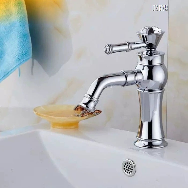 Brass electroplated faucet bathroom faucet wash basin cold and hot faucet wash basin faucet