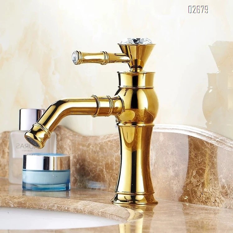 Brass electroplated faucet bathroom faucet wash basin cold and hot faucet wash basin faucet