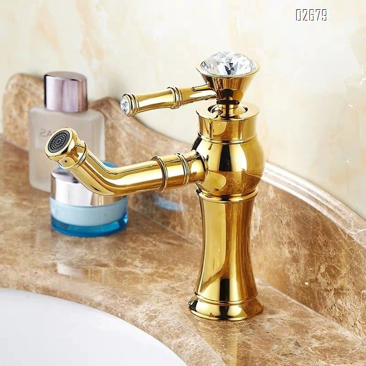 Brass electroplated faucet bathroom faucet wash basin cold and hot faucet wash basin faucet