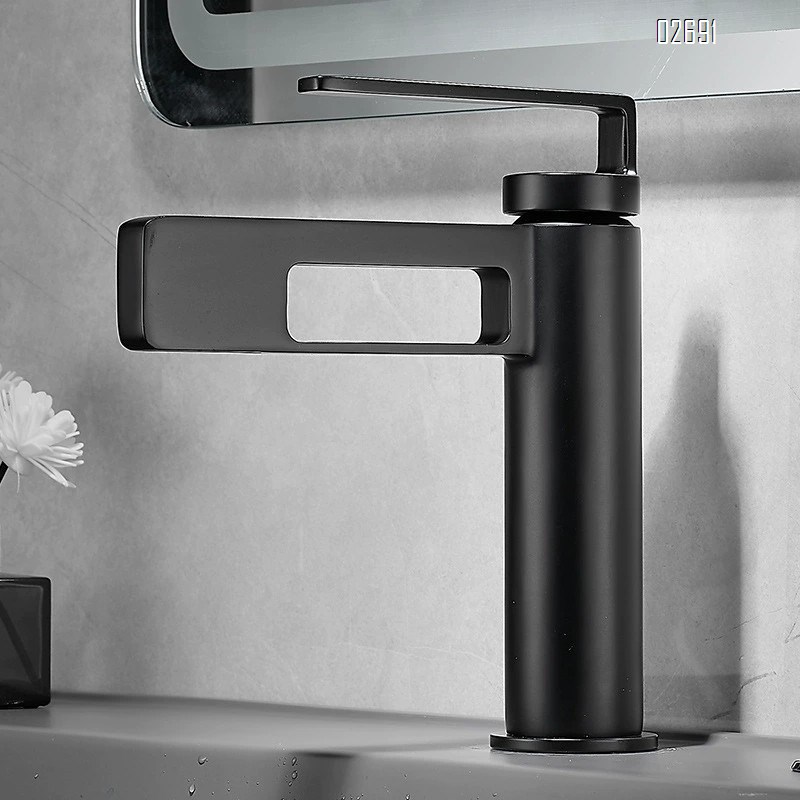 New all-brass waterfall-style basin faucet for bathroom single-hole wash basin cold and hot water faucet