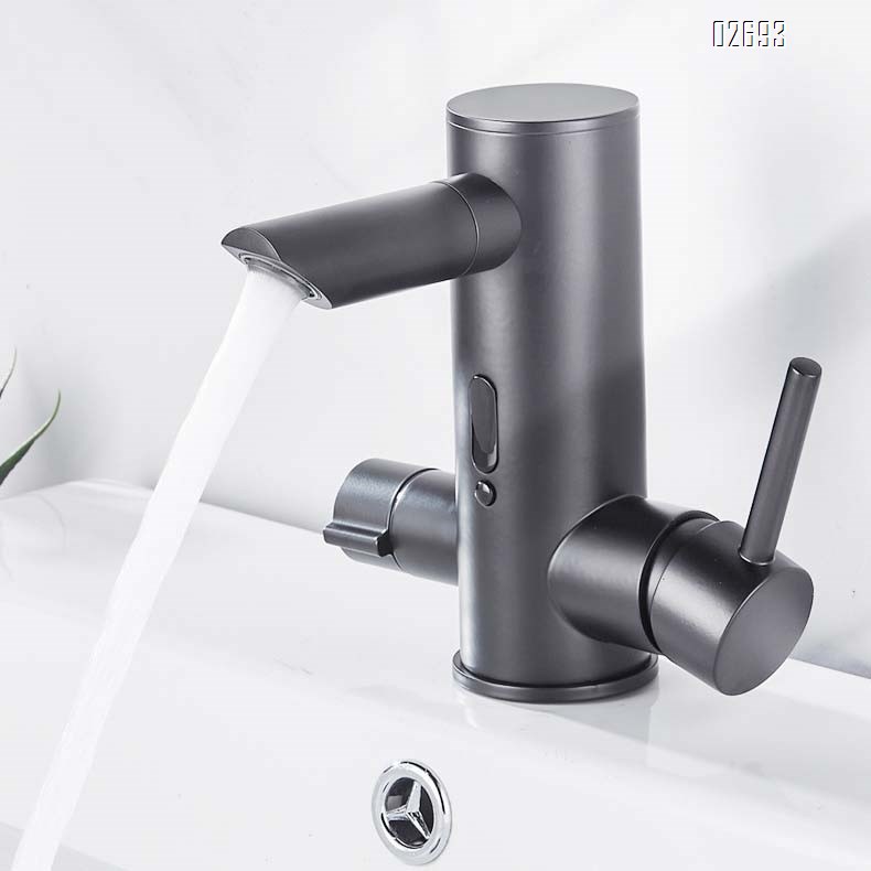 Brass smart sensor basin faucet cold and hot double control free rotation bathroom wash washroom faucet