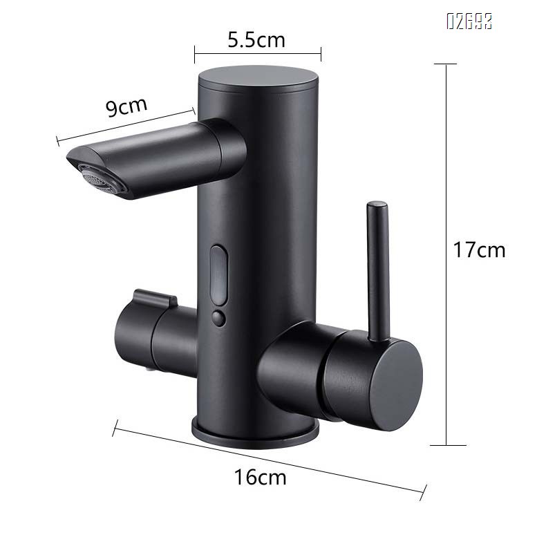 Brass smart sensor basin faucet cold and hot double control free rotation bathroom wash washroom faucet