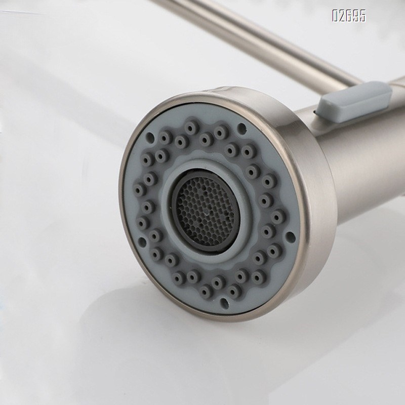 Kitchen faucet stainless steel pull-out countertop faucet spring cold and hot water faucet