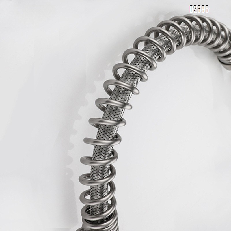 Kitchen faucet stainless steel pull-out countertop faucet spring cold and hot water faucet