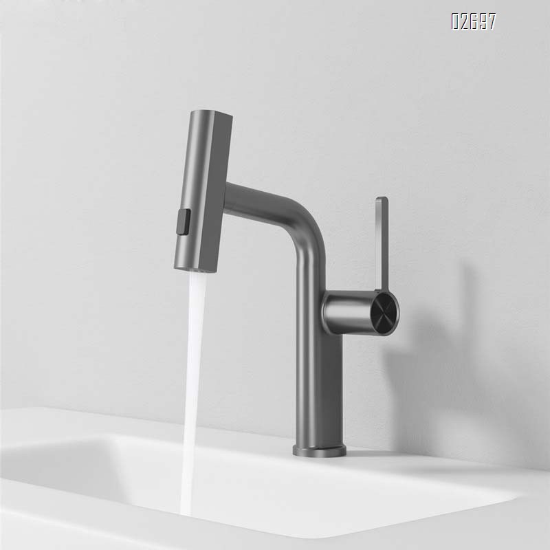 Flying water faucet wash basin pull-out type bathroom cabinet washstand basin wash basin wash basin wash basin cold and hot water