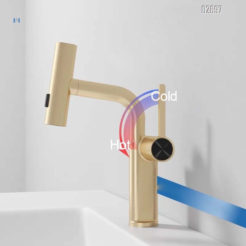 Flying water faucet wash basin pull-out type bathroom cabinet washstand basin wash basin wash basin wash basin cold and hot water