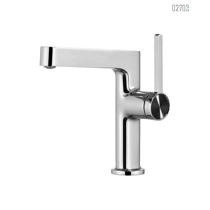Brass faucet for wash basin Single hole bathroom faucet for home use High cold and hot basin faucet