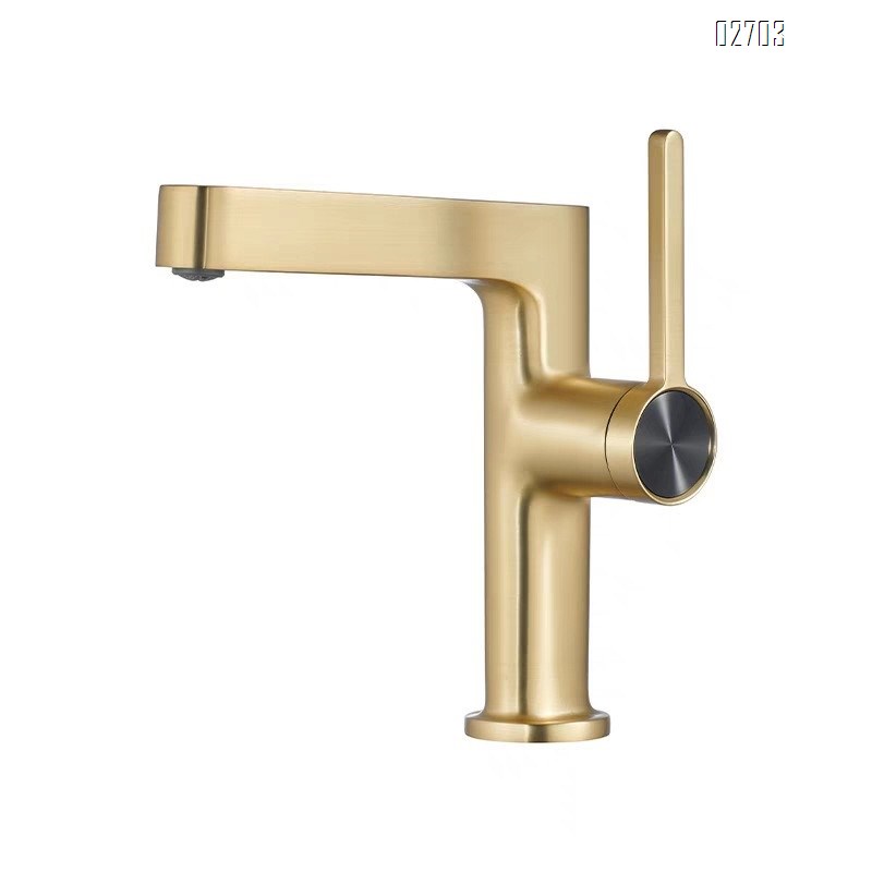 Brass faucet for wash basin Single hole bathroom faucet for home use High cold and hot basin faucet