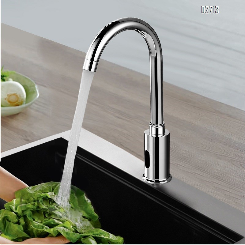 Automatic intelligent induction faucet all Brass cold and hot infrared control rotary home basin hand wash device