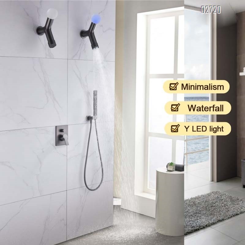 New hidden wall-mounted shower head set embedded in the wall concealed wall-mounted shower head