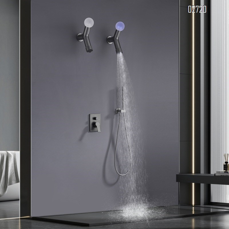 New hidden wall-mounted shower head set embedded in the wall concealed wall-mounted shower head