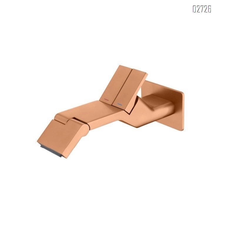 Wall-mounted concealed faucet wash basin with full Brass  surface basin concealed wall-mounted pre-embedded countertop basin faucet