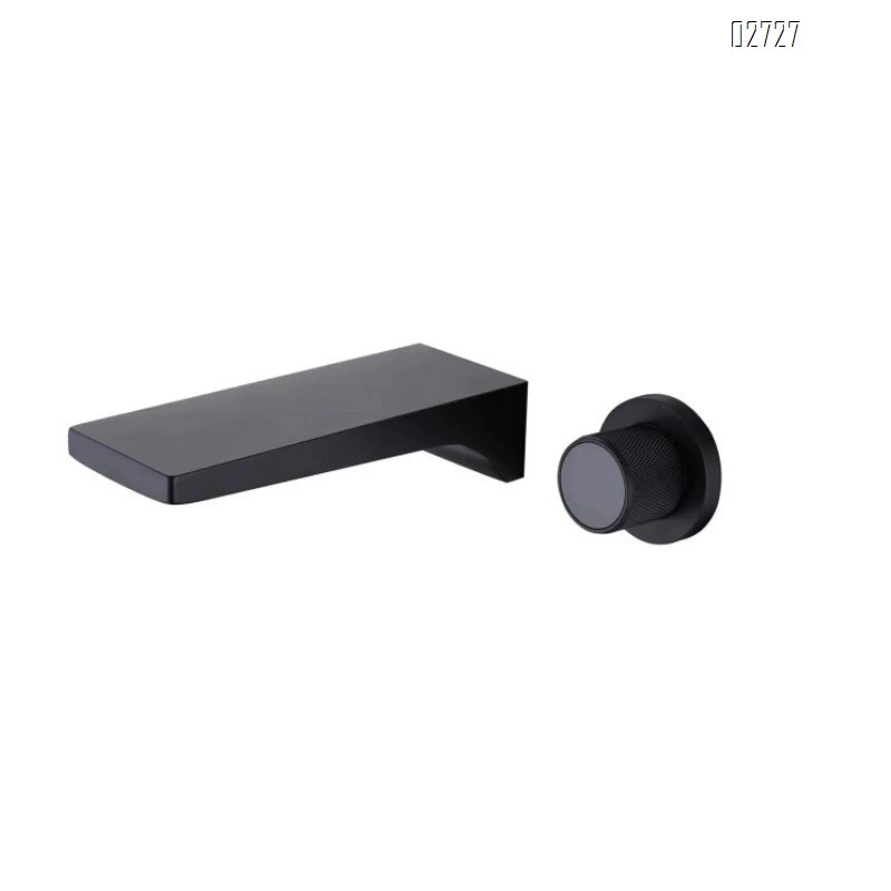 wall-mounted white all-Brass cold and hot basin faucet embedded concealed wall outlet basin faucet