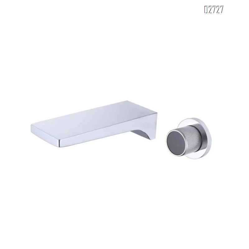 wall-mounted white all-Brass cold and hot basin faucet embedded concealed wall outlet basin faucet