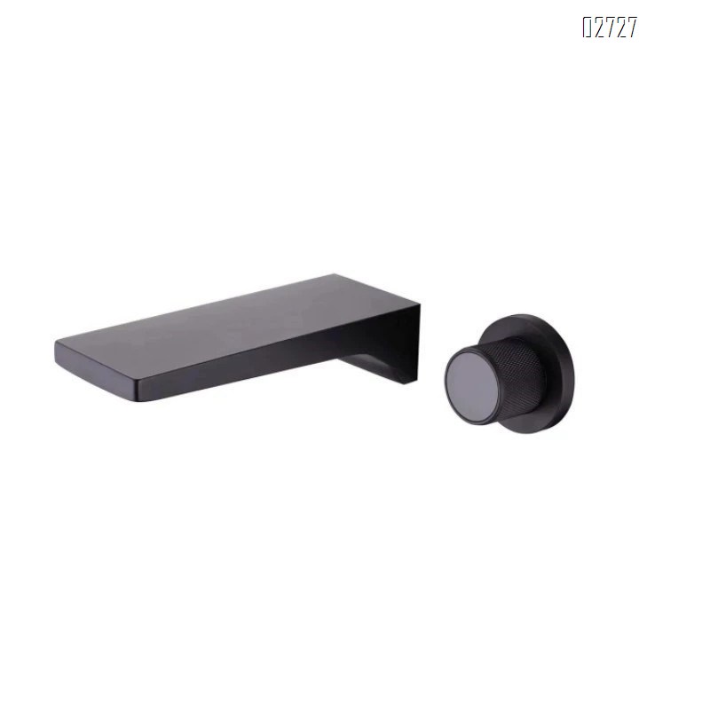 wall-mounted white all-Brass cold and hot basin faucet embedded concealed wall outlet basin faucet
