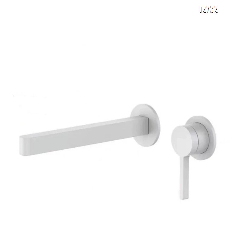 all Brass concealed embedded wall-mounted basin faucet cold and hot water pre-buried gun gray wash basin counter faucet