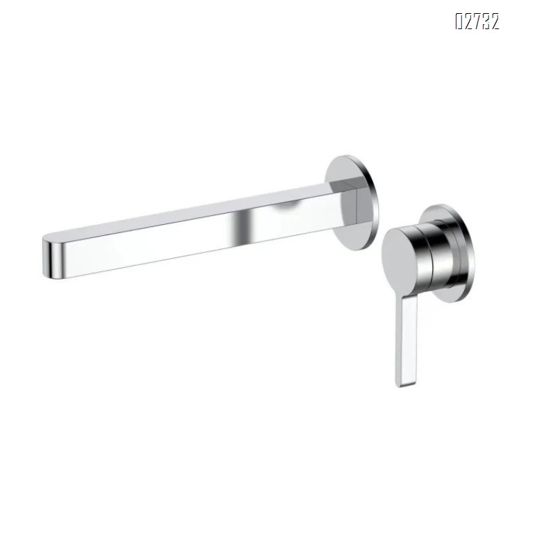 all Brass concealed embedded wall-mounted basin faucet cold and hot water pre-buried gun gray wash basin counter faucet