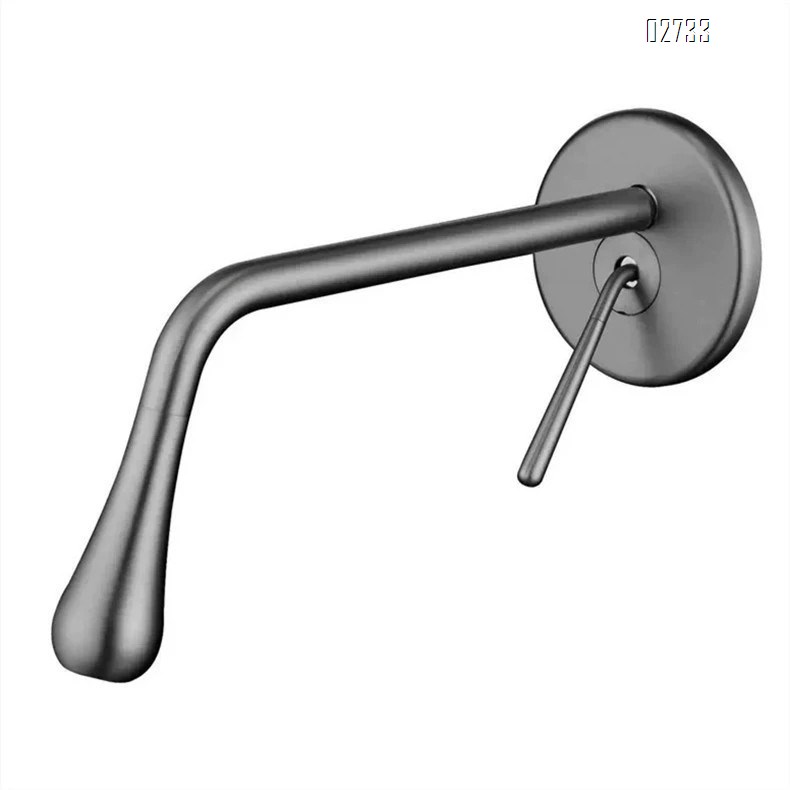 All Brass concealed faucet countertop basin gold faucet recessed wall basin creative water droplet shape faucet