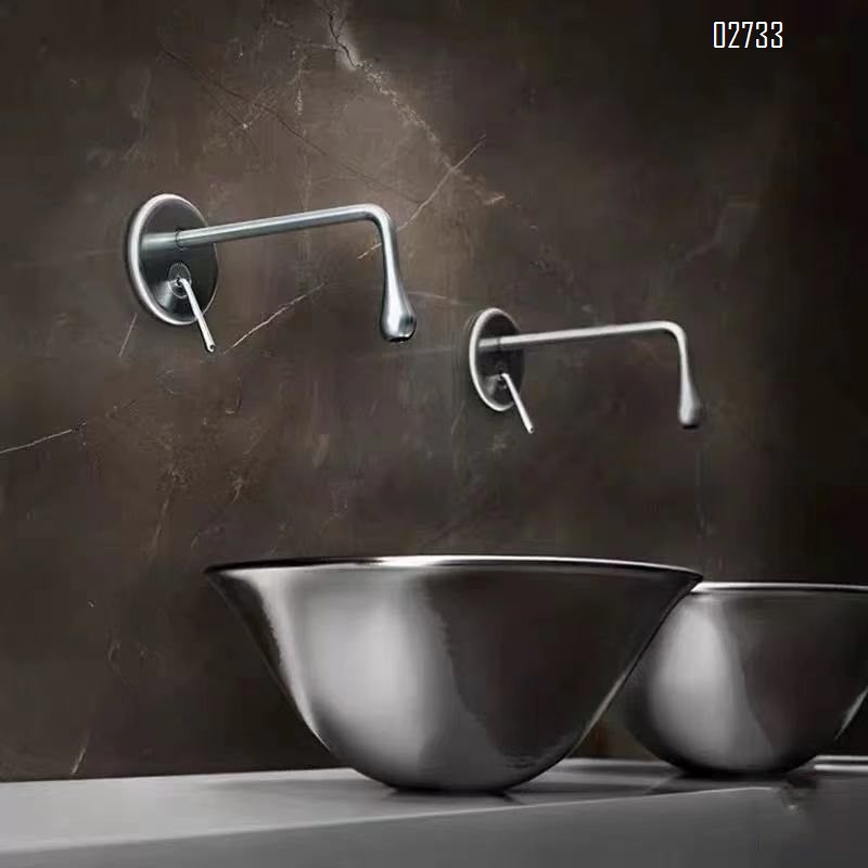 All Brass concealed faucet countertop basin gold faucet recessed wall basin creative water droplet shape faucet