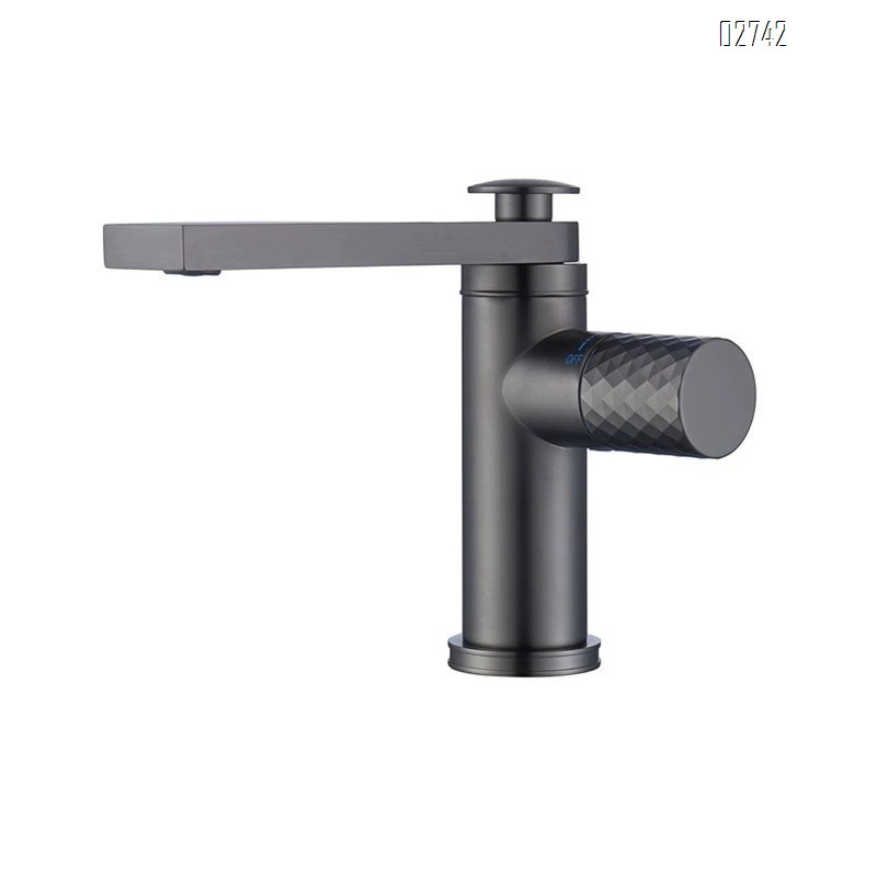 all Brass Bathroom black single-hole faucet for washbasin cold and hot water tap for wash basin on the counter