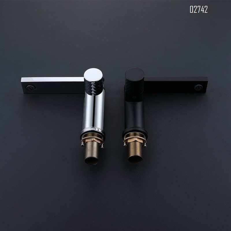 all Brass Bathroom black single-hole faucet for washbasin cold and hot water tap for wash basin on the counter