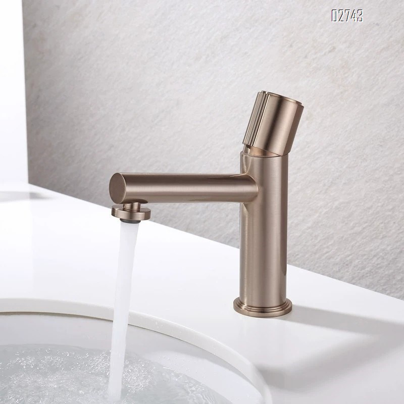 European style bathroom all copper single hole black surface basin faucet cold and hot water wash basin washstand basin faucet
