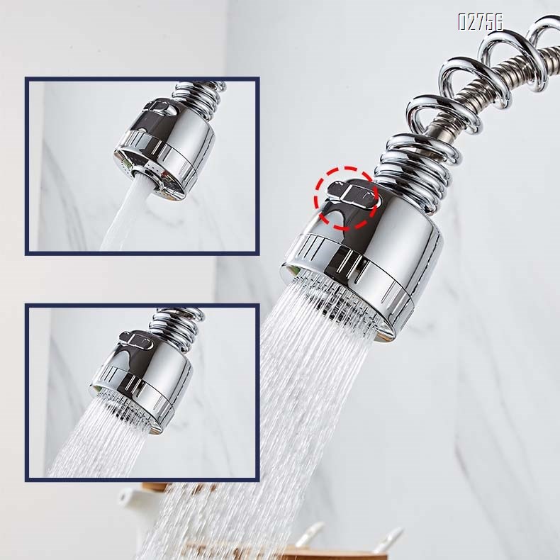 Cold and hot all Brass wash basin vegetable basin sink faucet spring  Multi-function pull-down kitchen faucet
