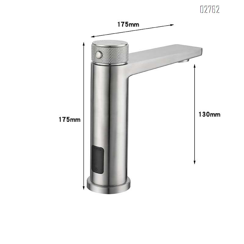 304 Stainless steel double control cold and hot induction infrared bathroom single hole wash induction sensor basin faucet