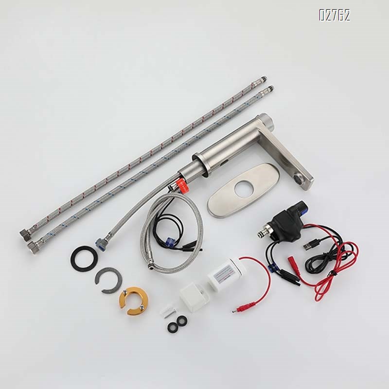 304 Stainless steel double control cold and hot induction infrared bathroom single hole wash induction sensor basin faucet
