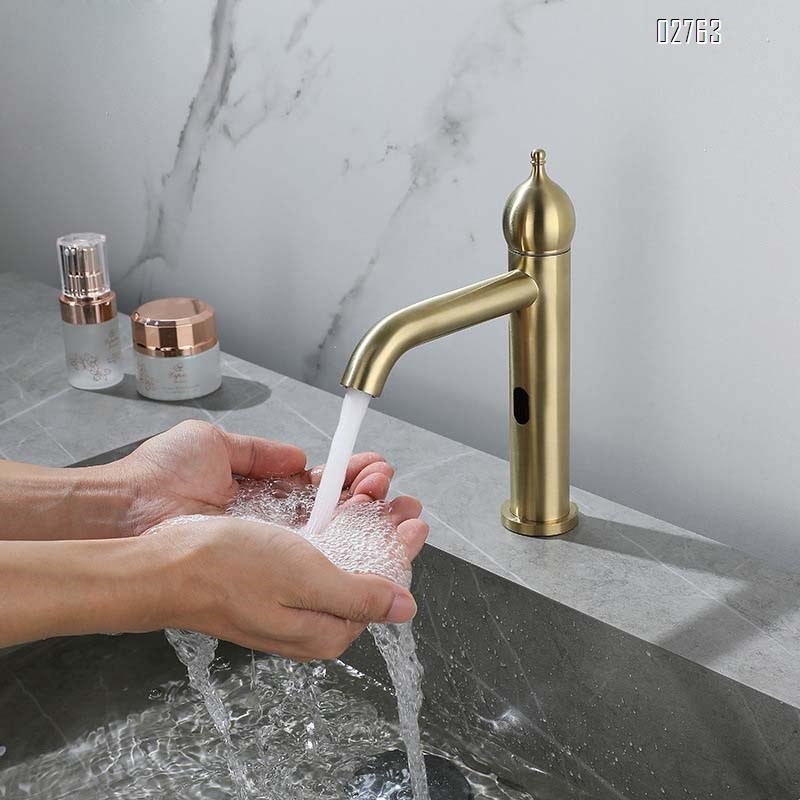 Touchless sensor faucet wash basin stainless steel 304 sink wash basin counter basin single cold faucet