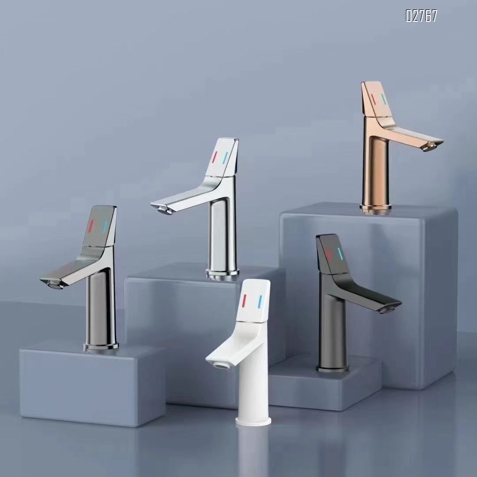 Luxury Brass Ceramics value core faucet cold and hot water single handle for bathroom wash basin faucet
