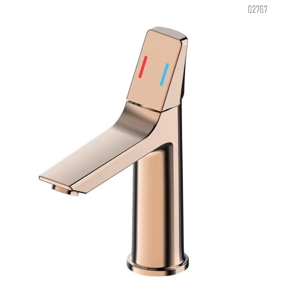 Luxury Brass Ceramics value core faucet cold and hot water single handle for bathroom wash basin faucet