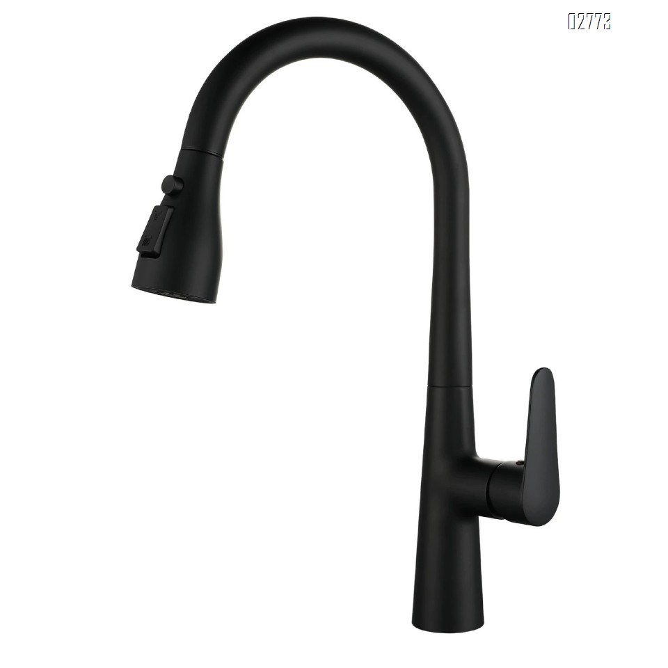 Multi-mode Zinc alloy pull-down rotating splash-proof kitchen faucet for home kitchen cold and hot water faucet