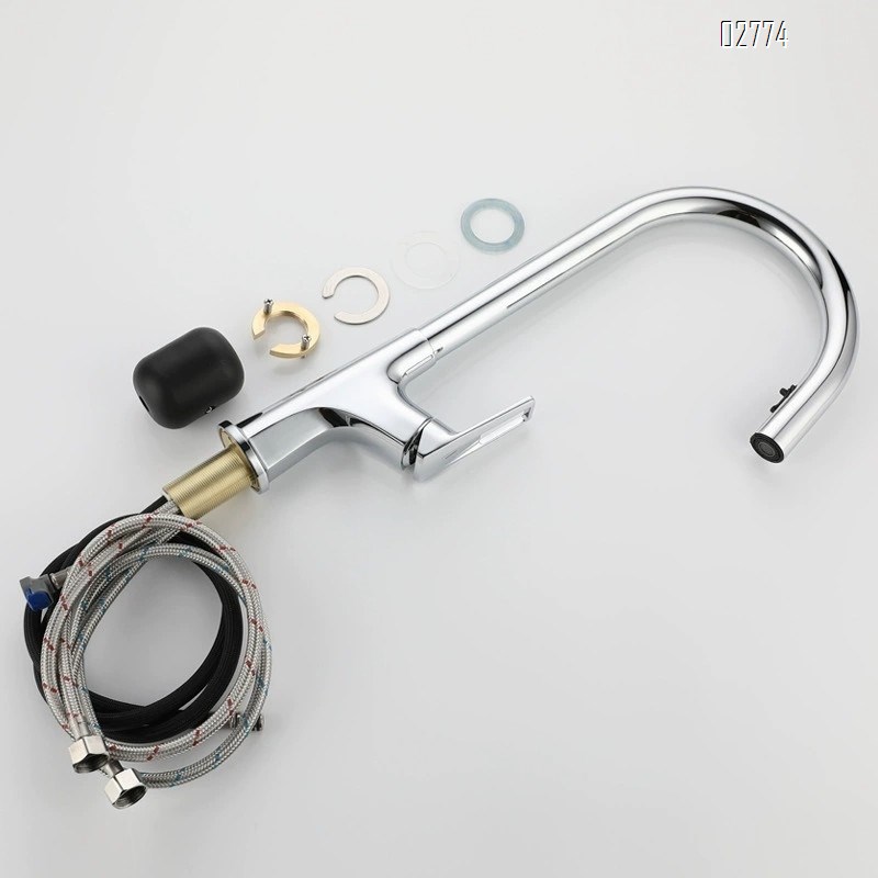 Pull-down Zinc alloy multi-mode kitchen faucet with cold and hot spray head for sink and wash basin faucet