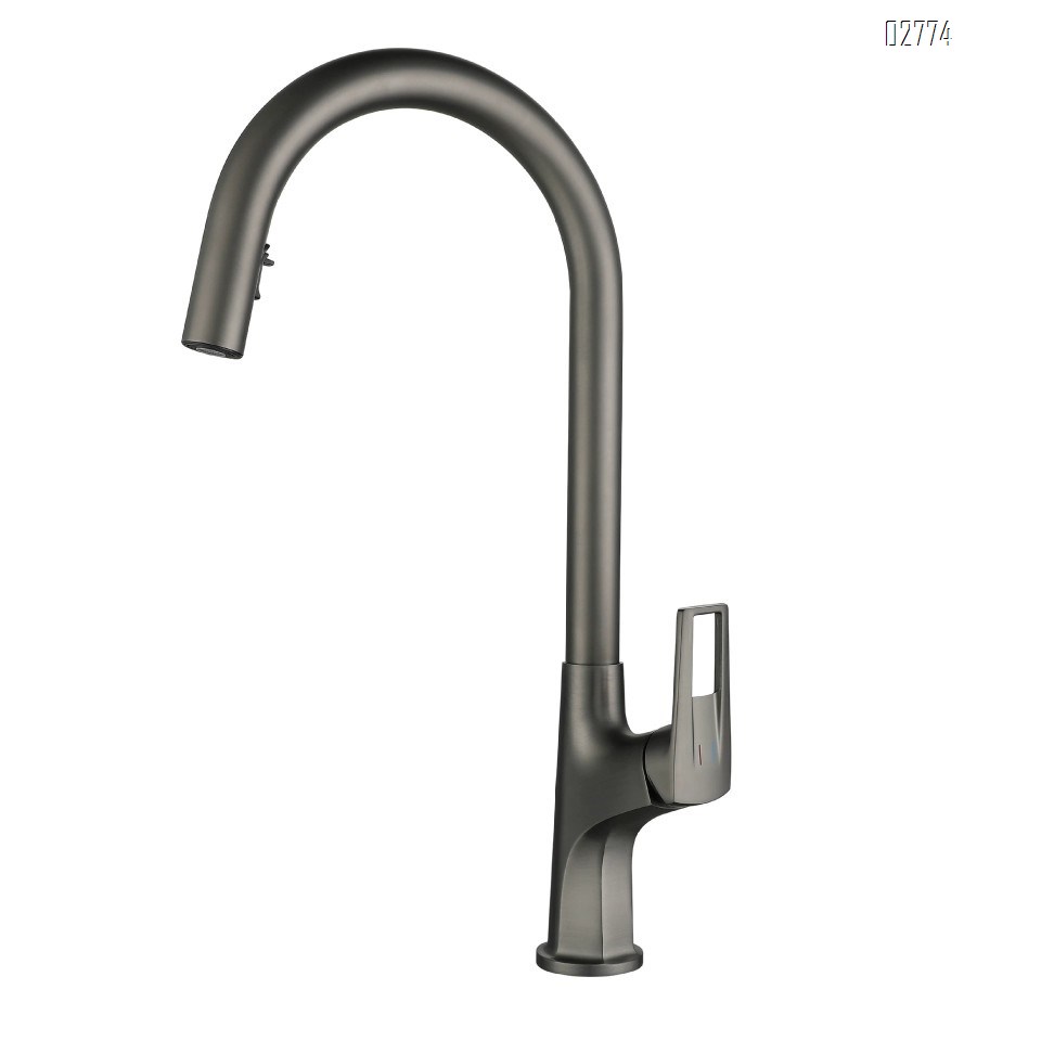Pull-down Zinc alloy multi-mode kitchen faucet with cold and hot spray head for sink and wash basin faucet