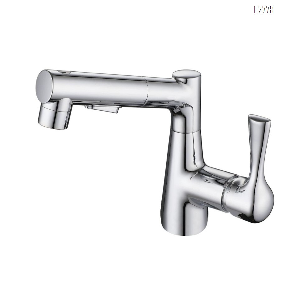 Zinc Alloy Pull-out multi-functional lifting faucet cold and hot faucet bathroom gunmetal gray wash basin wash basin faucet