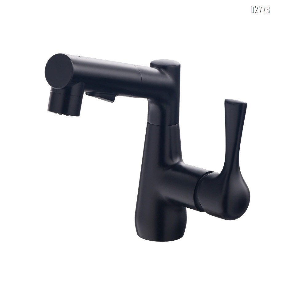Zinc Alloy Pull-out multi-functional lifting faucet cold and hot faucet bathroom gunmetal gray wash basin wash basin faucet