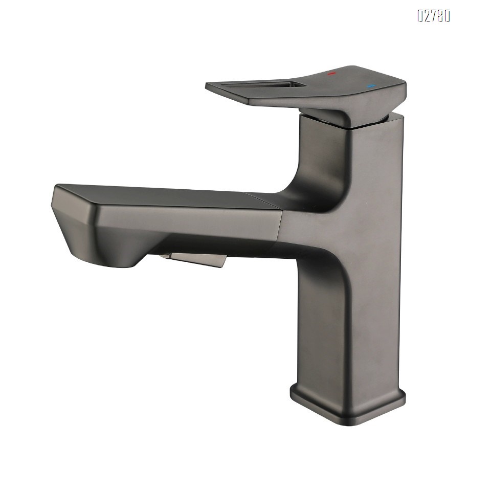 Luxury Zinc Alloy Pull-out minimalist baisn  faucet cold and hot water bathroom wash for toilet  basin faucet